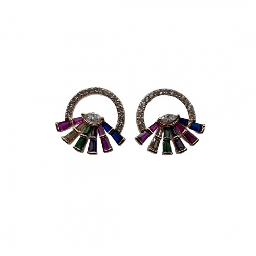 Rainbow Wheel Earrings by Sixton London